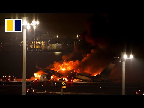 WATCH LIVE: All passengers evacuated after Japan Airlines plane catches fire at Haneda Airport