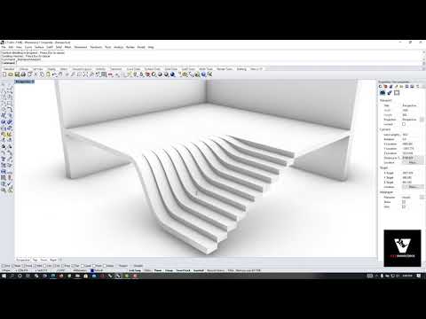 5 minutes with Rhinoceros 3d - Stairs with 2 ways