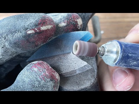 Epoxy Art Resin Jewelry :Carve Wood Into A Blue Charm Pendant necklace - ASMR