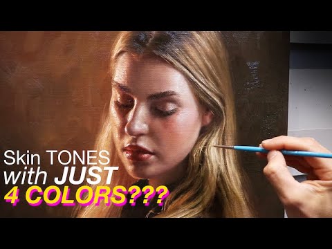 Realistic Skin Tones with Just 4 colours!?!? The Zorn Palette - Colour Mixing Demonstration