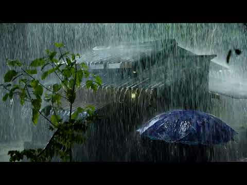 BEAT INSOMNIA to DEEP SLEEP with Torrential Rain &amp; Powerful Thunder Sounds at Night | Rain for Sleep