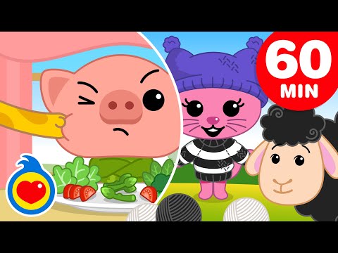 &iquest;Qu&eacute; Le Pasa Al Cerdito Enoj&oacute;n? | Y M&aacute;s Canciones Infantiles de Animalitos (60 Min) | Plim Plim