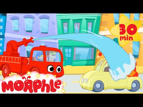 Fire Truck Morphle! Puts Out The Fire - My Magic Pet Morphle | Cartoons For Kids | Morphle TV