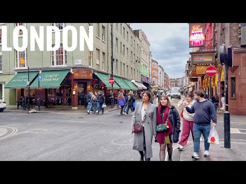 UK 🇬🇧 Central London Busy Sunset Streets Walking Tour - 4K HDR (▶4 hours)