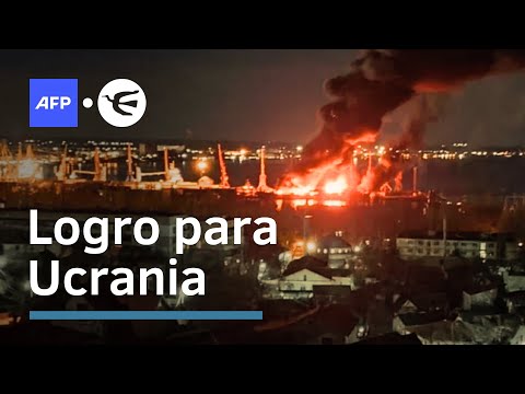 Un bombardeo ucraniano da&ntilde;&oacute; un buque ruso en Crimea &bull; V&iacute;a AFP Espa&ntilde;ol