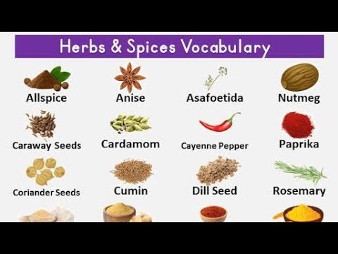 Vocabulary - Herbs and spices || Improve your English vocabulary || Listen and practice 