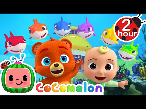 Baby Shark (Rainbow Version) | Learn Colors | CoComelon Animal Time | Animal Nursery Rhymes