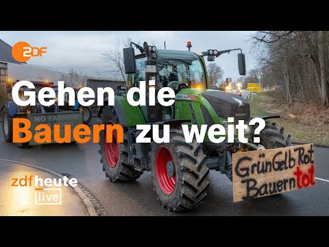 Proteste und Blockaden - Gehen die Bauern zu weit? Konfliktforscher bei ZDFheute live