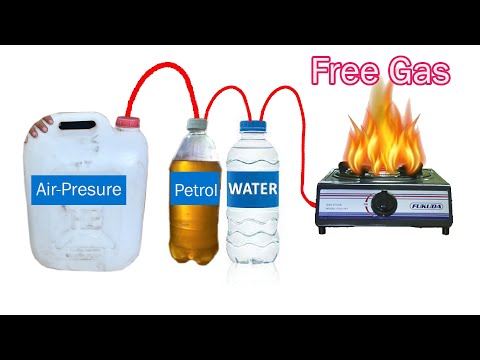 How to make Free Lpg Gas at home | petrol Vs Water | Amazing idea to use free gas from garbage.