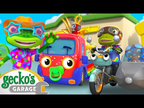 Rainbow Carnival Pride Party Time! | Gecko's Garage | Trucks For Children | Cartoons For Kids