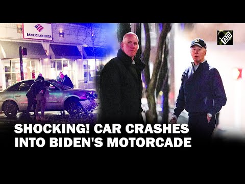 US President Joe Biden &lsquo;shocked&rsquo; as car collides with an SUV near his motorcade in Delaware