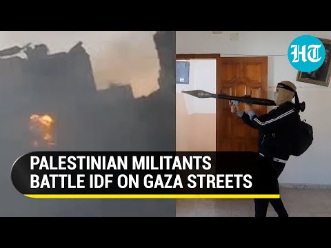 Gaza Militants Confront Israeli Tanks In Face-To-Face Combat | Watch IDF Vs Quds Brigades Battle