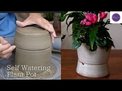 &ldquo;Self - Watering Plant Pot&rdquo; Throwing on the Potter&rsquo;s Wheel. @alchemyceramic