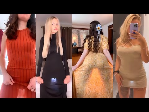 😱Transparent Dress Challenge😱[4K] Girls Without Underwear #43