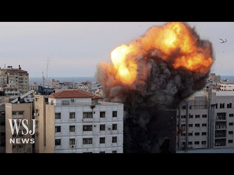 Watch: Gaza National Bank Explodes After Israeli Strike | WSJ News