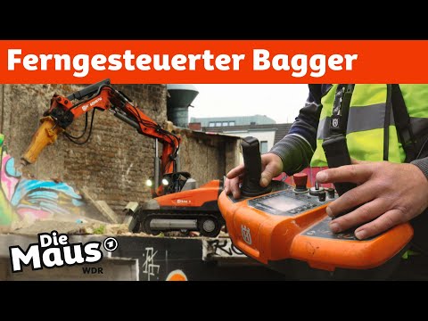 Mit Roboterbaggern genauer abrei&szlig;en | DieMaus | WDR