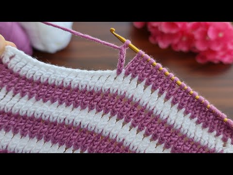 Wow!... 😇 Super Easy Tunisian Knitting - Tunus İşi &Ouml;rg&uuml; Modeline Bayılacaksınız...