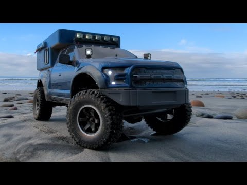 Ford Raptor off-roading on a San Diego's beach