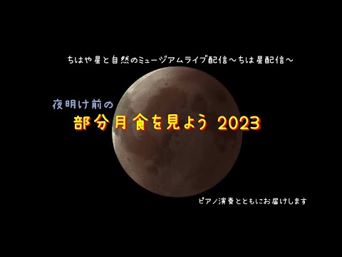 部分月食　～夜明け前の部分月食を見よう2023～　ちはや星と自然のミュージアムライブ配信