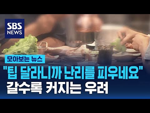 &quot;팁 달라니까 난리를 피우네요&quot;&hellip;갈수록 커지는 우려 / SBS / 모아보는 뉴스