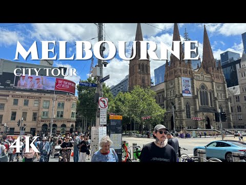 [4K WALK] Australia Melbourne city walking tour 2024! CBD 4K HDR 60fps