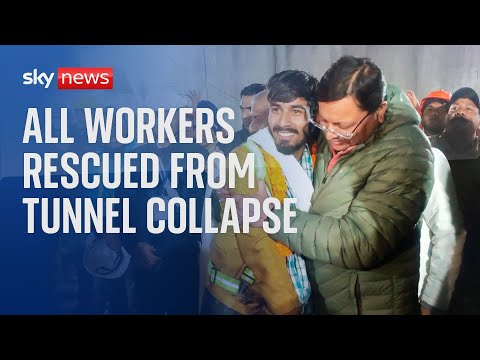 India tunnel collapse: All workers rescued