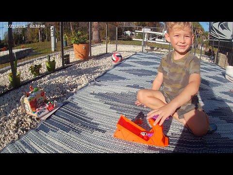 Lincoln Monster Jams His Gingerbread House