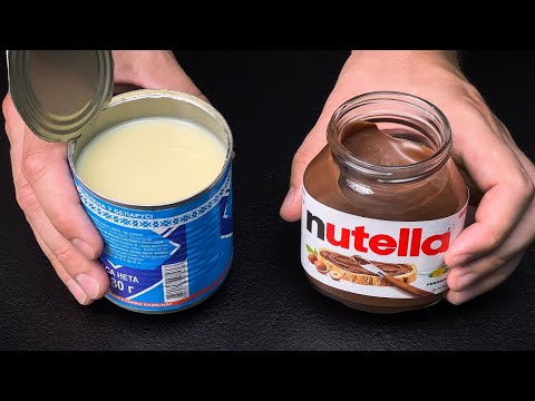 Whisk condensed milk with Nutella! You will be enthusiastic! No Baking! Top 5 recipes