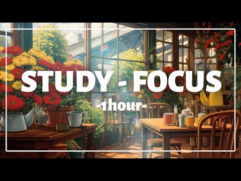 Lofi Study Mix - 1 hour Study in Miyazaki Style Coffee Shop with Ghibli Vibe