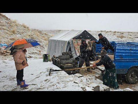 Snowy Heroes: A nomadic family's breathtaking battle against the snowy onslaught of winter