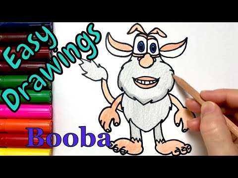 Easy Drawings | How to Draw Booba | Color and Draw Step by Step | Art