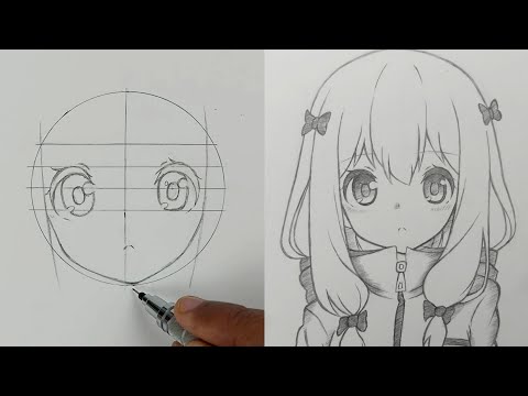 How to draw cute Anime Girl for Beginners ! | Sagiri Izumi | ss_art1