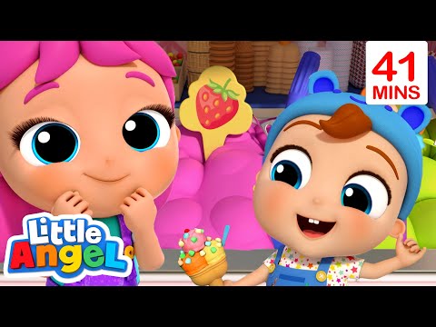 Color of Ice Cream Song | Little Angel Color Songs &amp; Nursery Rhymes | Learn Red, Blue, Green Etc