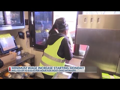 Minimum wage increase in Ohio starting on Monday