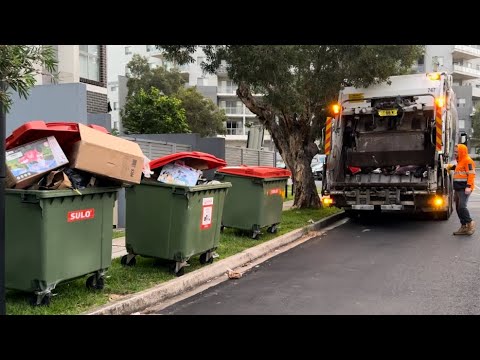 Extremely Overflowing Bulk Bins - Post Christmas Bulk Waste Truck