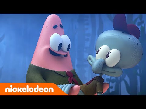 Kampamento Koral | &iexcl;Patricio y Calamardo deben sobrevivir a la noche! | Nickelodeon en Espa&ntilde;ol