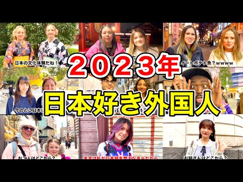 ２０２３年日本大好き外国人観光客総まとめインタビュー‼️今年出会った外国人達を振り返る🌏🇯🇵【海外の反応】