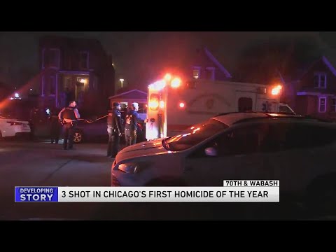 3 shot in Chicago's first homicide of the year, police say