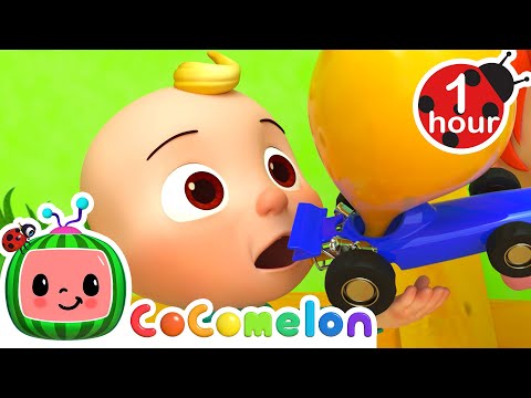 Toy Balloon Car Race | Little Angel &amp; Cocomelon Nursery Rhymes