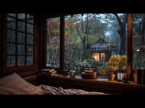 🌧️Don't Close The Window, Lie In A Warm Bed. Soothing rain sound will make you sleep😌