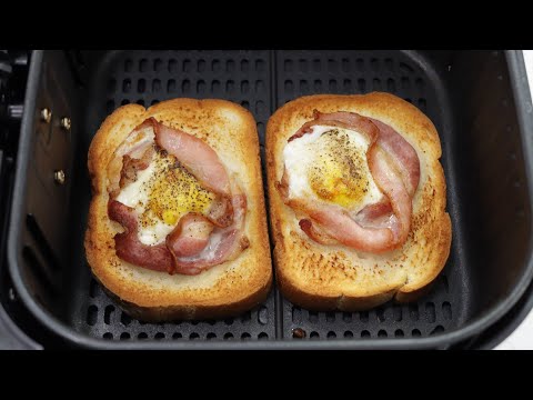 Air Fryer Bacon and Egg Toast Recipe