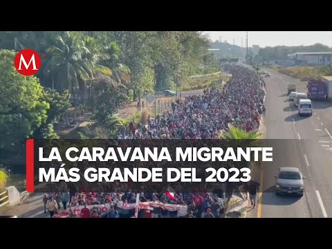 Caravana migrante avanza por el sur de M&eacute;xico en plena Navidad