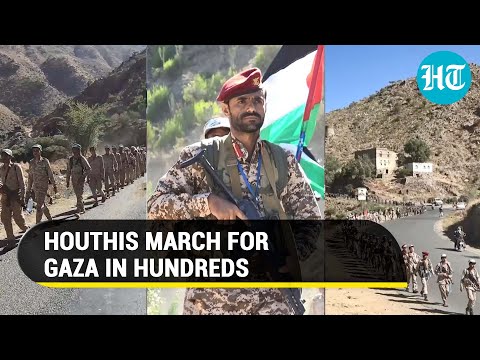 Yemen's Houthi Fighters March For Palestine And Gaza Amid Attacks On Israel &amp;amp; U.S. Targets | Watch