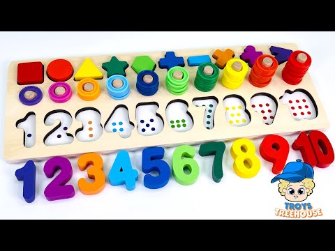 Best Learn Numbers, Counting, Shapes with Activity Puzzle | Preschool Toddler Learning Toy Video