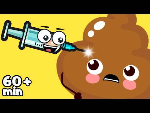 Time for a SHOT Little Poo Poo | Silly Healthy Habits for Kids Mega Compilation