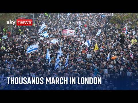 UK: 60,000 people march against antisemitism in London