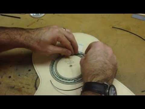 Assembling the rosette for a classical guitar