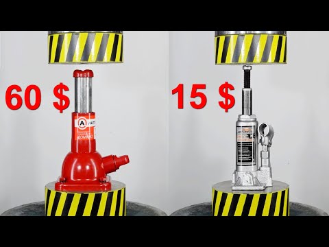 HYDRAULIC PRESS VS EXPENSIVE AND CHEAP JACKS