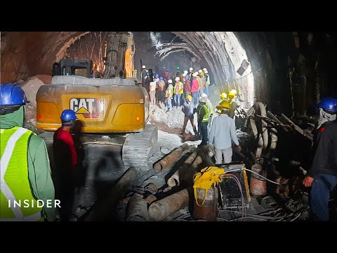 Rescuers Race To Save 40 Workers Trapped In India Tunnel | Insider News