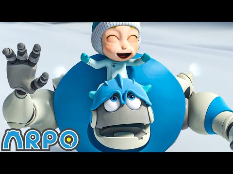 Dashing Through the Snow on a BROKEN SLEIGH | Baby Daniel &amp; ARPO The Robot | Funny Cartoons for Kids